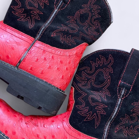 Ariat Fatbaby Red and Black Boots - Picture 4 of 7